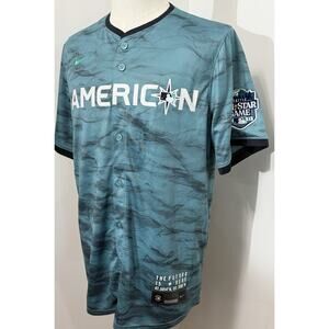 Nike MLB ASG 23 American League Jersey Teal Seattle All Star Game 2023 Large